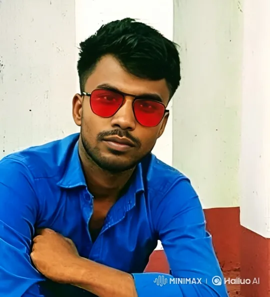Young Man in Blue Shirt Contemplates Walk Through Village – AI Generated Video | Hailuo AI