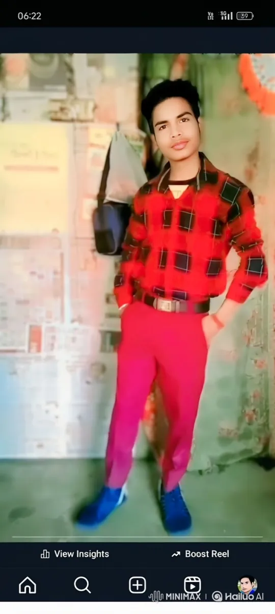 Young Man Poses with Confidence in Colorful Outfit – AI Generated Video | Hailuo AI