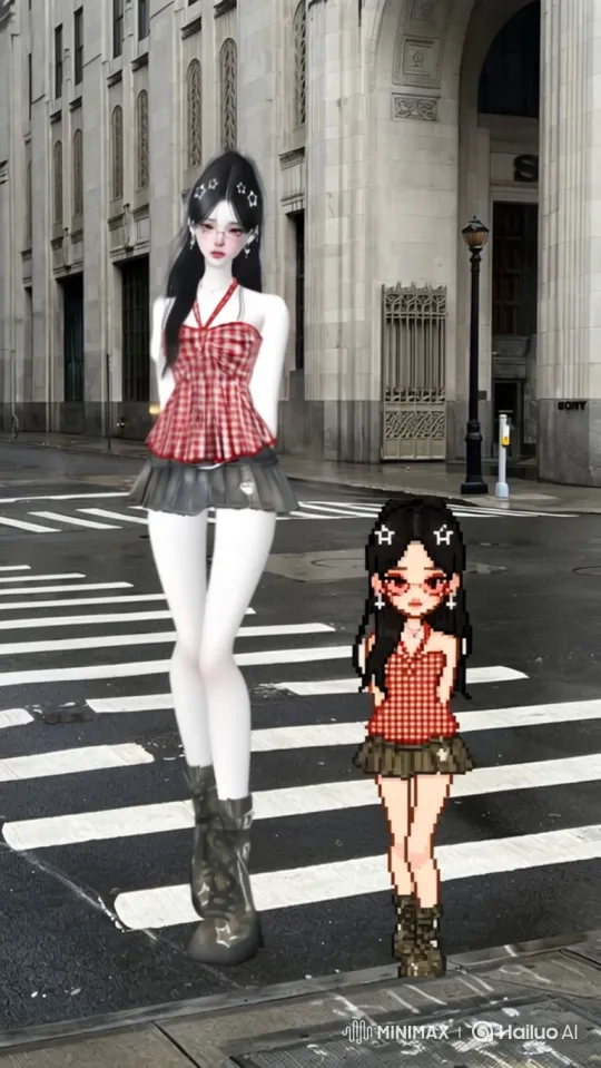 Cinematic 180-degree Orbit Around Two Figures in a Cityscape – AI Generated Video | Hailuo AI
