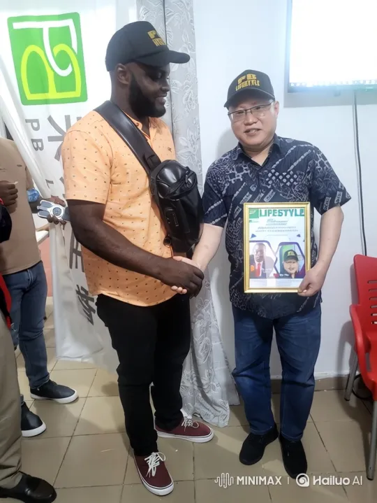 Black and Asian Men Exchange Handshake and Certificate – AI Generated Video | Hailuo AI