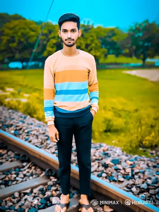 Young Man Meets Figure Resembling Modi on Railway Track – AI Generated Video | Hailuo AI