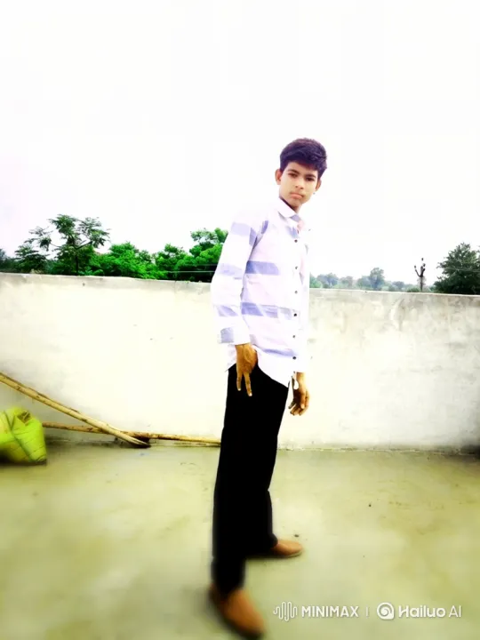 Young Man Transforms Smile on Rooftop – AI Generated Video | Hailuo AI