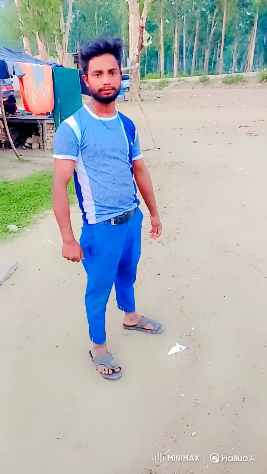 Young Man in Sandy Area with Gentle Breeze – AI Generated Video | Hailuo AI