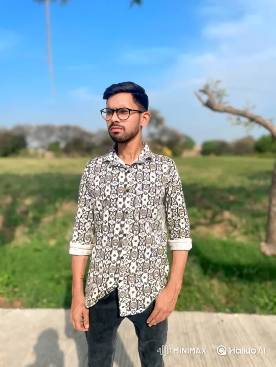 Young Man Walks Across Grass Field with Tracking Shot – AI Generated Video | Hailuo AI