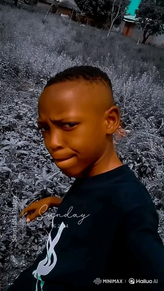 Young Black Boy Kisses Shy Girl in Rural Setting – AI Generated Video | Hailuo AI