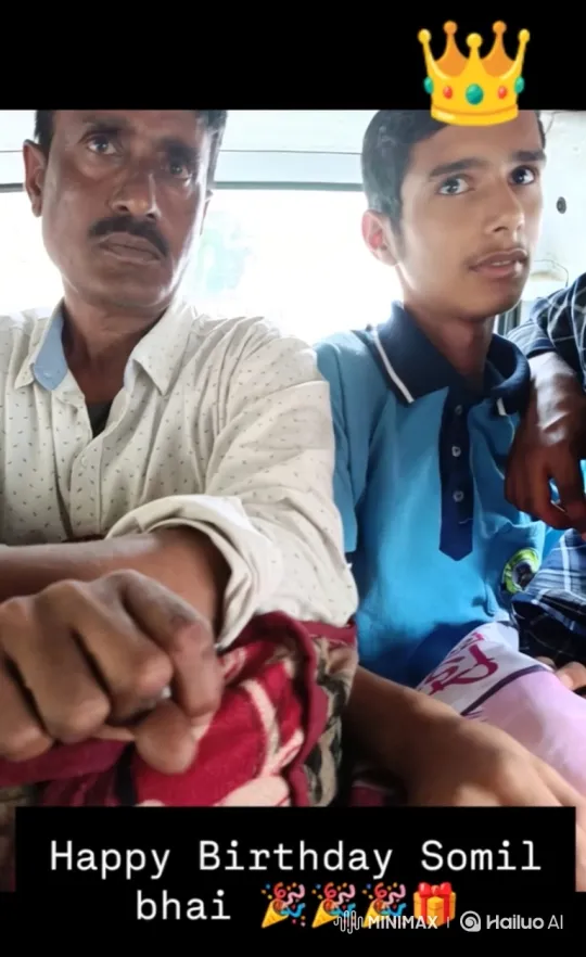 Older Man Tenderly Kisses Younger Man's Cheek in Birthday Greeting – AI Generated Video | Hailuo AI