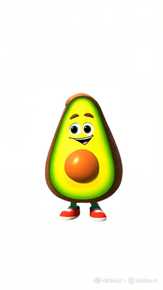 Animated Avocado Enjoying a Peaceful Riverside Scene – AI Generated Video | Hailuo AI