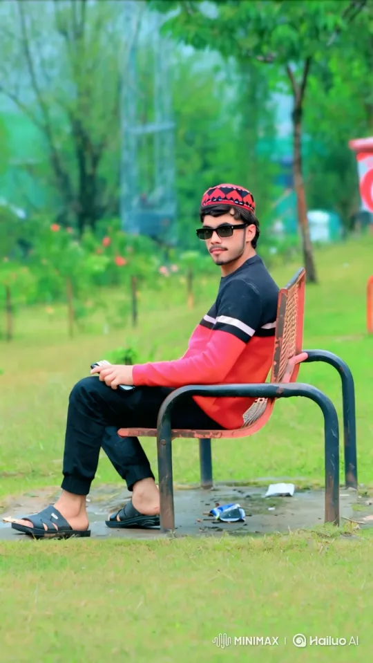 Young Couple Shares Quiet Moment in Dusky Park – AI Generated Video | Hailuo AI