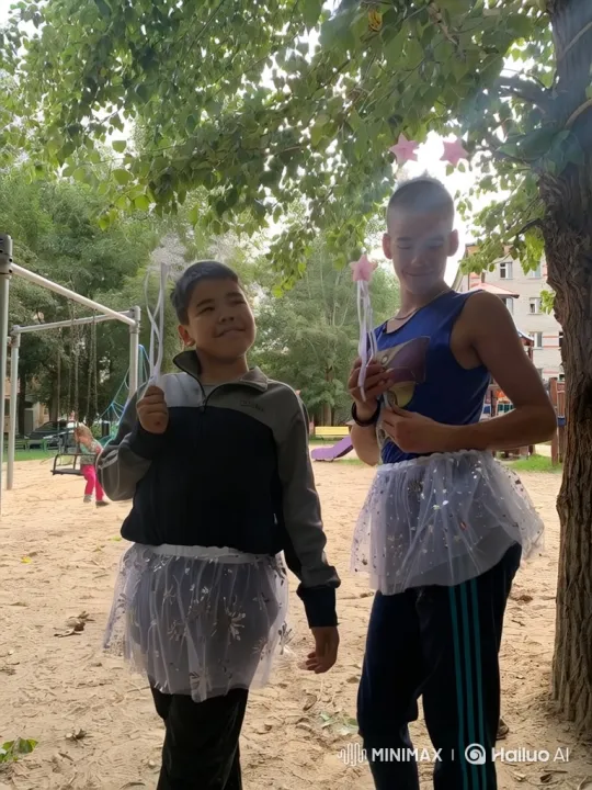 Two Boys Share a Tender Kiss in a Playground – AI Generated Video | Hailuo AI