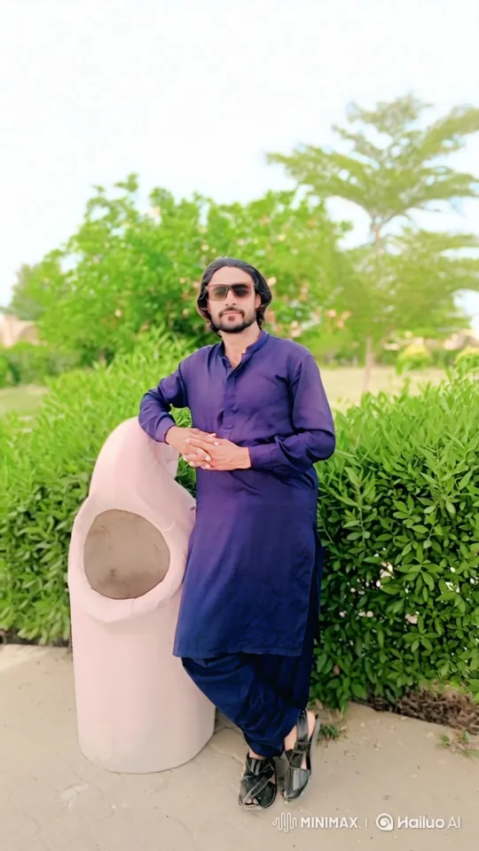 Man in Park Setting with Gentle Breeze – AI Generated Video | Hailuo AI