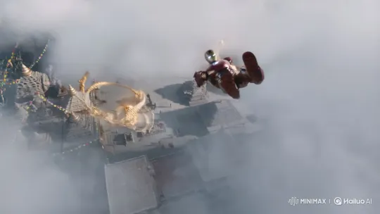 Iron Man Fights Hindu Deity Arms in Kathmandu – AI Generated Video | Hailuo AI