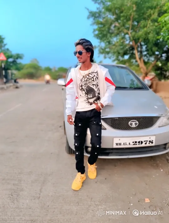 Stylish Young Man Meets Elderly Gentleman by Luxury Car – AI Generated Video | Hailuo AI