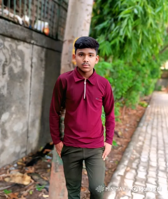 Young Man Meets Man Resembling Modi on Paved Walkway – AI Generated Video | Hailuo AI