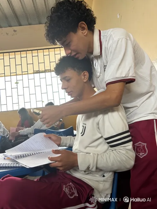 Affectionate Moment Between Two Students in Classroom – AI Generated Video | Hailuo AI