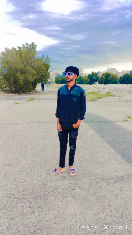 Young Man Contemplates in Urban-Nature Setting – AI Generated Video | Hailuo AI
