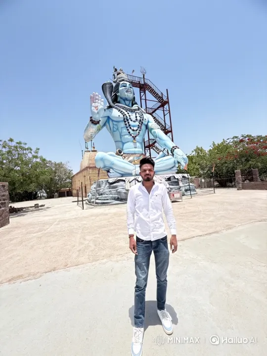 Indian Prime Minister Modi greets young man at statue. – AI Generated Video | Hailuo AI