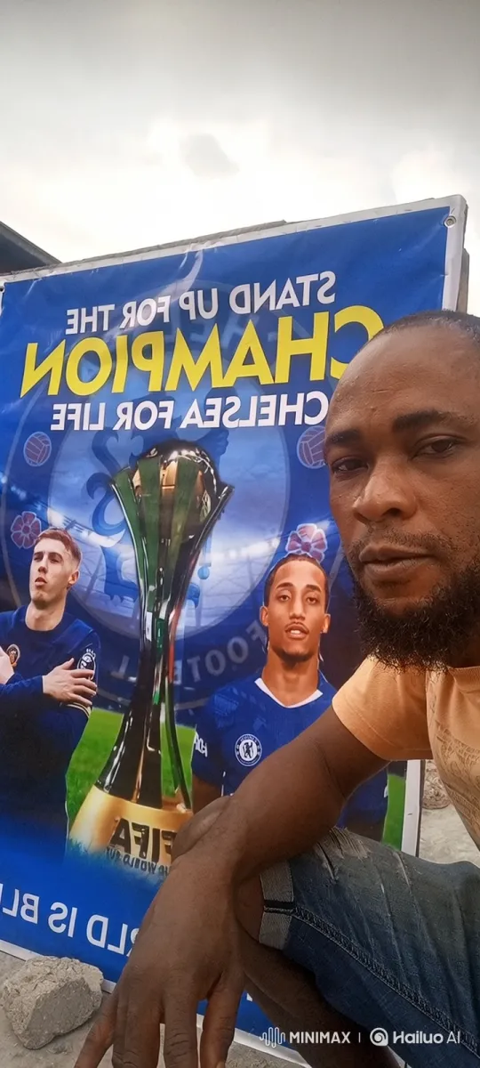 Man Prepares for Luxury Ride Beside Football Banner – AI Generated Video | Hailuo AI