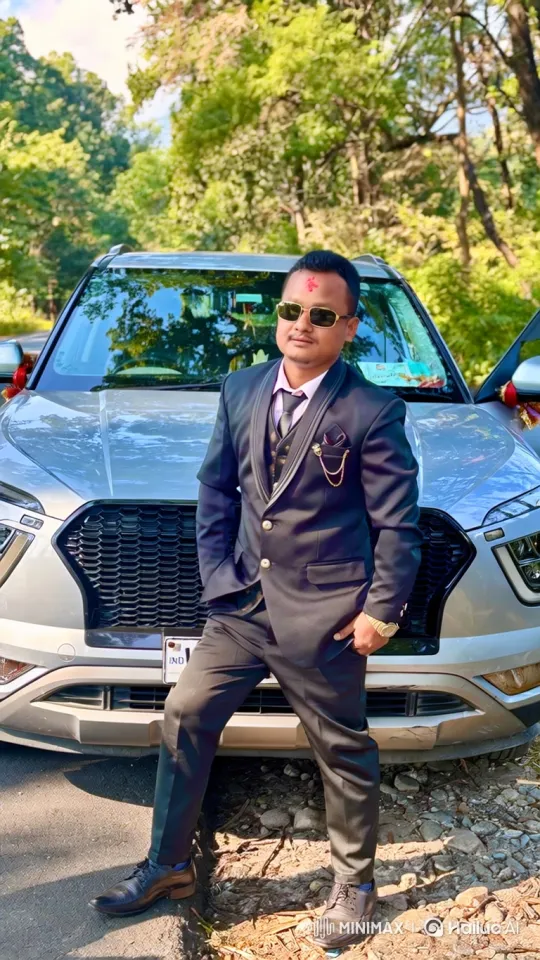 Elegant Woman Showcases Serenity Beside Modern SUV – AI Generated Video | Hailuo AI