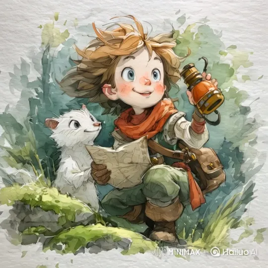 Young Adventurer and Companion Begin Exciting Journey – AI Generated Video | Hailuo AI