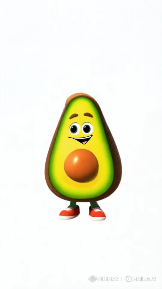 Animated Avocado Celebrates Halloween in Festive Costume – AI Generated Video | Hailuo AI