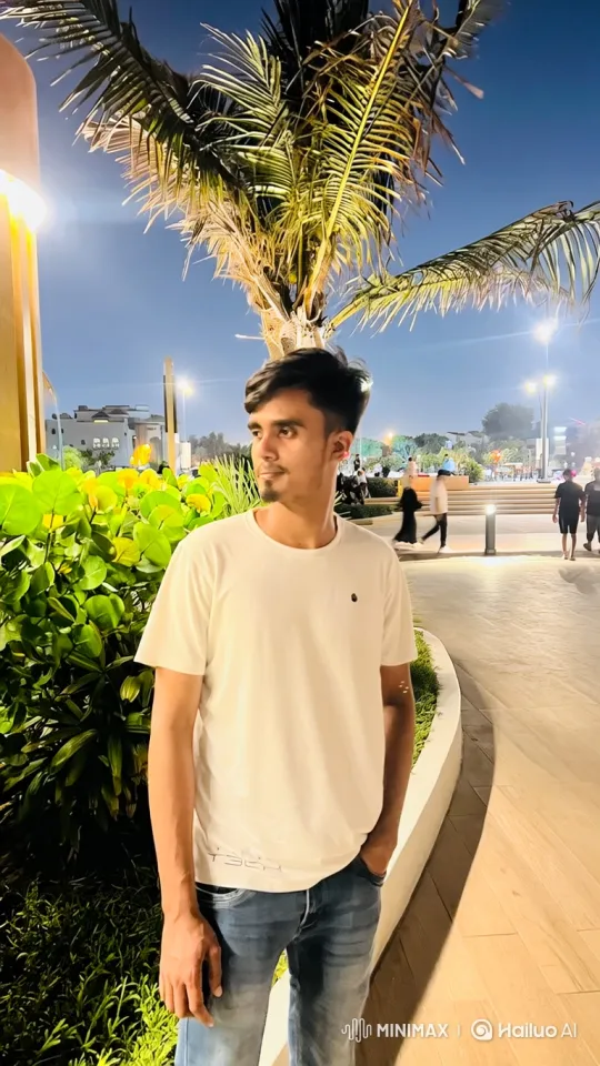 Couple Shares Quiet Moment on Nocturnal Promenade – AI Generated Video | Hailuo AI