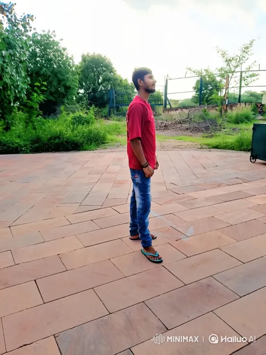 Young Man on Patio: Cinematic Camera Movements – AI Generated Video | Hailuo AI