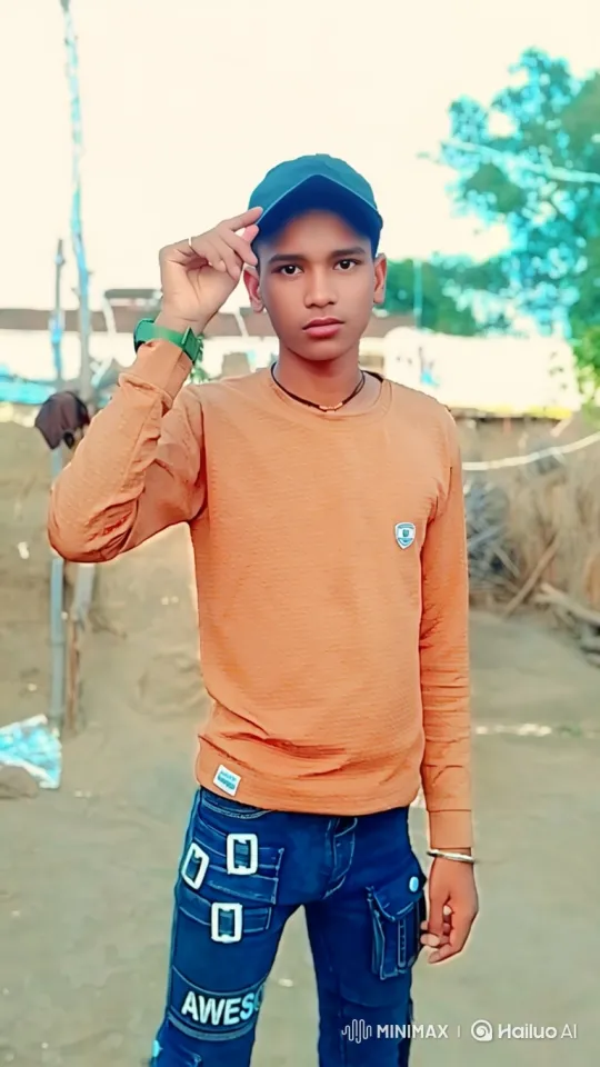 Young Man Adjusts Cap, Smiles Confidently on Dirt Path – AI Generated Video | Hailuo AI