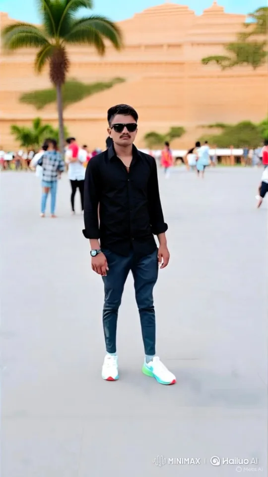Young Man Meets Figure Resembling Indian PM in Plaza – AI Generated Video | Hailuo AI