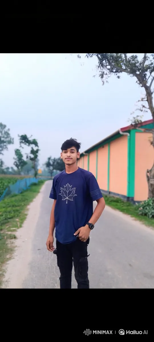 Young Man Enjoying a Peaceful Moment on a Country Road – AI Generated Video | Hailuo AI