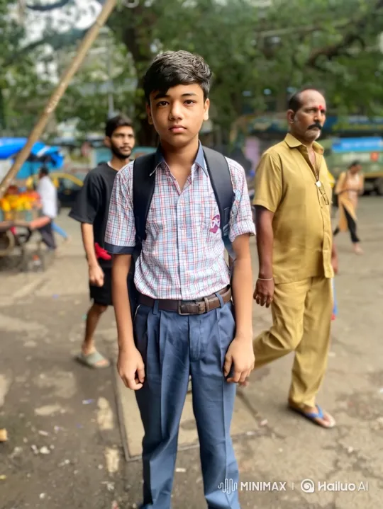 Young Boy Meets Man Resembling PM on Busy Street – AI Generated Video | Hailuo AI