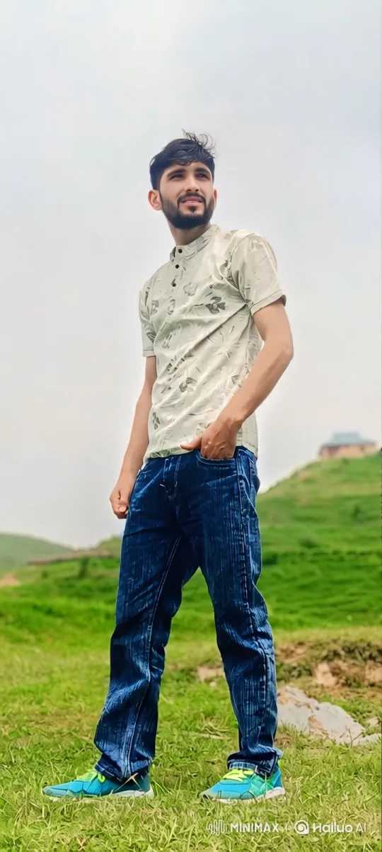 Couple Smiling in Verdant Hillside Landscape – AI Generated Video | Hailuo AI