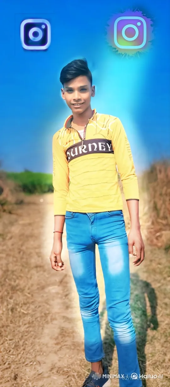 Young Man Joins Journey in Lamborghini on Rural Path – AI Generated Video | Hailuo AI