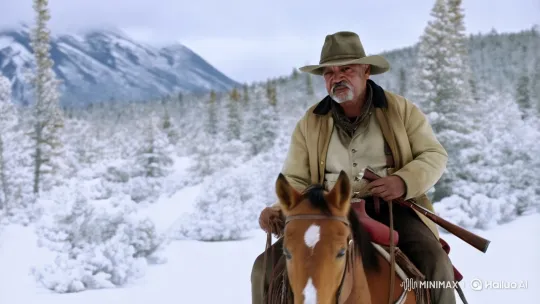 Cowboy's Journey Through Snowy Wilderness – AI Generated Video | Hailuo AI
