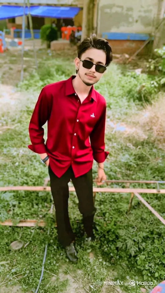 Stylish Young Man Poses Confidently Outdoors – AI Generated Video | Hailuo AI