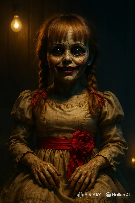 Vintage Doll's Haunting Animation in Dimly Lit Room – AI Generated Video | Hailuo AI