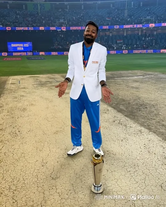 Indian Cricketer and PM Modi Celebrate Champions Trophy Win – AI Generated Video | Hailuo AI