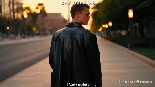 Male Model Showcases ZAY YAR STAR Jacket in Slow-Motion Video – AI Generated Video | Hailuo AI
