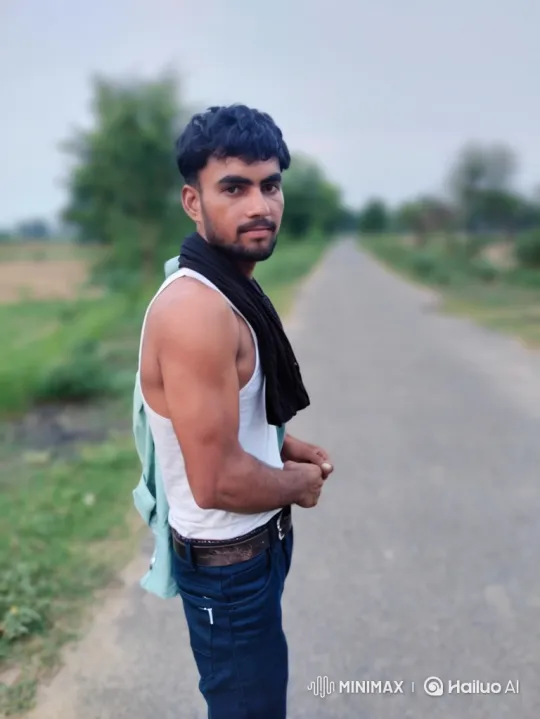 Young Man Meets Prominent Indian Leader on Rural Road – AI Generated Video | Hailuo AI