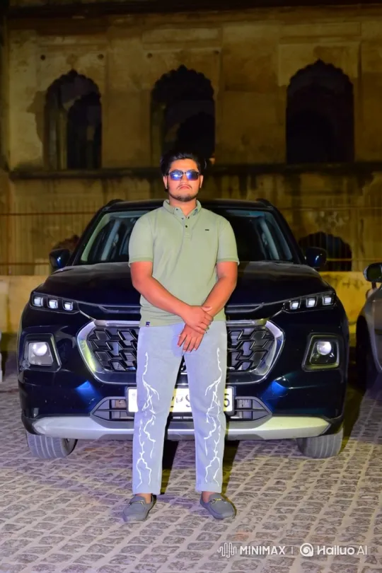 Young Man Meets Prime Minister Lookalike in Nighttime Setting – AI Generated Video | Hailuo AI