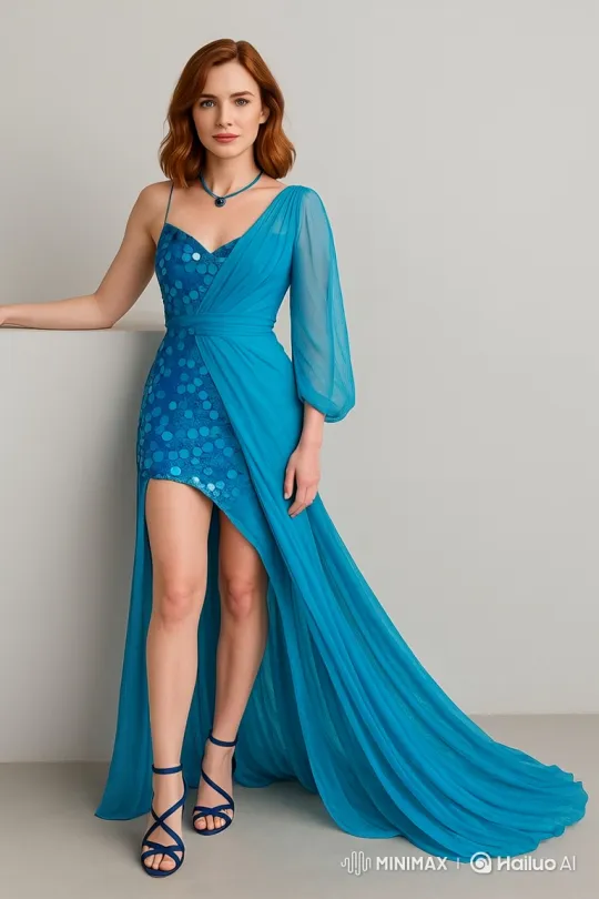 Red-Haired Model in Glamorous Runway Walk – AI Generated Video | Hailuo AI