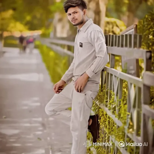 Young Man in Serene Environment with Aesthetic Pathway – AI Generated Video | Hailuo AI