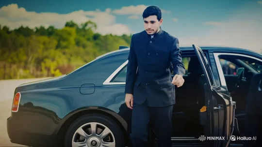 Indian Prime Minister Lookalike Arrives in Luxury – AI Generated Video | Hailuo AI