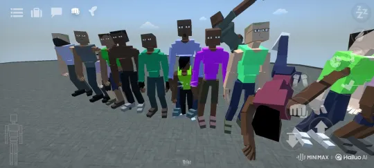 Stylized Characters Engage in Chaotic Brawl on Flat Surface – AI Generated Video | Hailuo AI