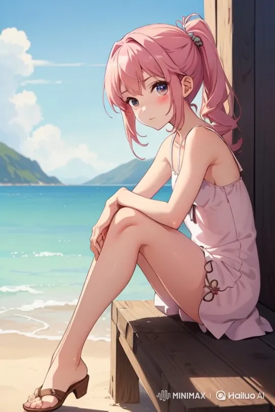 Beachside Serenity: A Loving Gaze – AI Generated Video | Hailuo AI