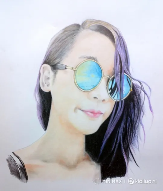 Woman Transforms from Drawing to Live Action with a Smile – AI Generated Video | Hailuo AI