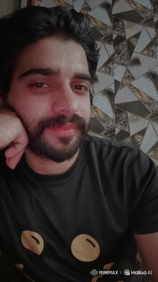 Pensive Young Man in Minimalist Setting – AI Generated Video | Hailuo AI