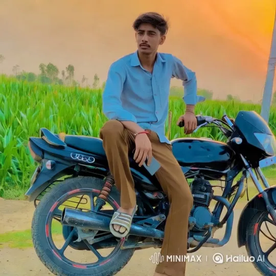 Narendra Modi Meets Man on Motorcycle - Rural Sunset Scene – AI Generated Video | Hailuo AI