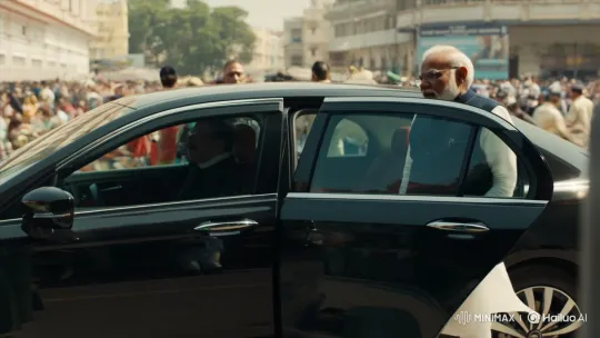 Indian Prime Minister Modi Shakes Hands on City Street – AI Generated Video | Hailuo AI