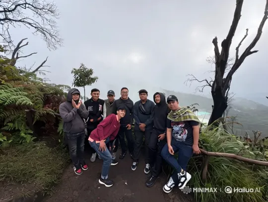 Young Men on Mountain Peak to Epic Earth View Cinematic Video – AI Generated Video | Hailuo AI