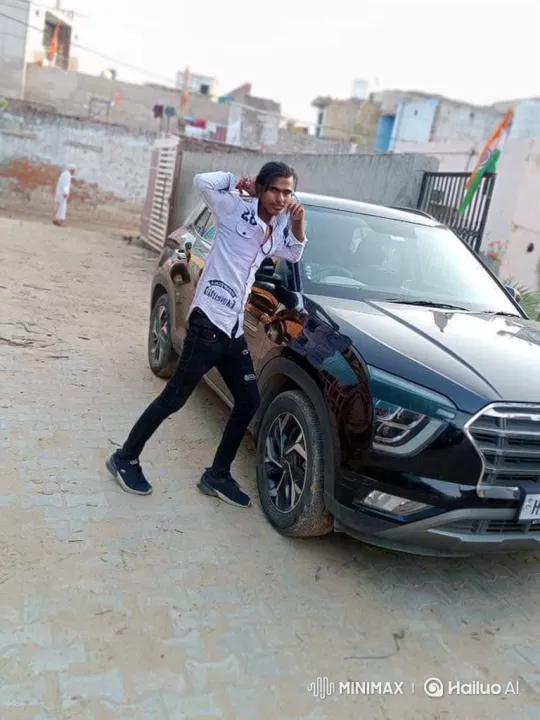 Young Man Poses Confidently Next to an SUV – AI Generated Video | Hailuo AI